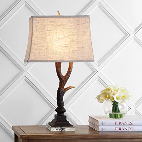 JONATHAN Y Antler and Crystal Rustic Table Lamp #TOP24