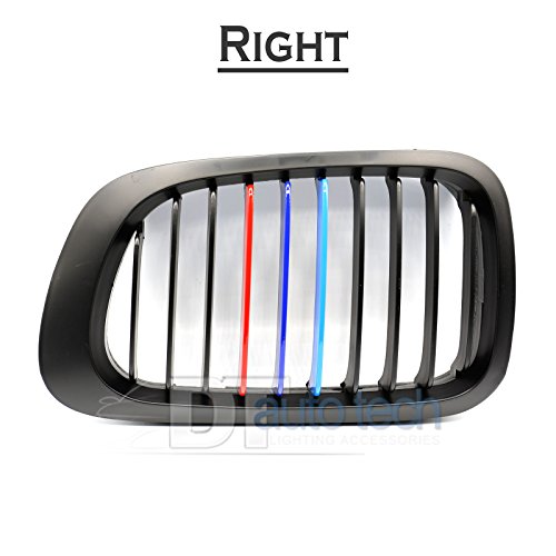 Syneticusa ///M Color For 1998-2002 E46 3-Series 2 Door Coupe Matte Black Front Kidney Grille Grill 2Pcs 1999 2000 2001 #TOP2