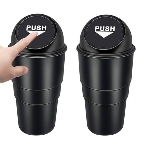 Consejos para Comprar Basura en el bote al mejor precio. 45 ZGOGOZ 2 PCS Bote de Basura para Automóviles con tapa, Cubos Basura de Mini para Coche, Portátil Cubo de Basura, Soporte para caja de auto, Mantén tu Coche Ordenado, Ideal para...