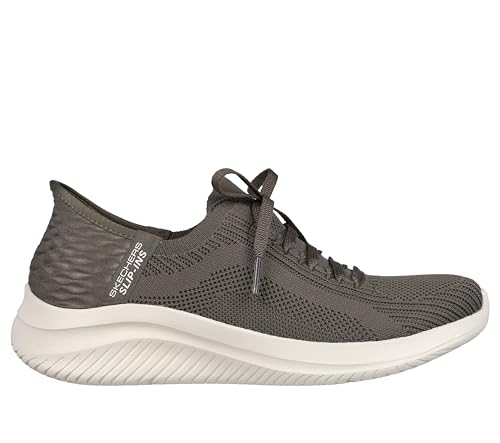 Image of Skechers Womens Hands Free Slip-ins Ultra Flex 3.0 - Brilliant Path, Olive, 5 UK