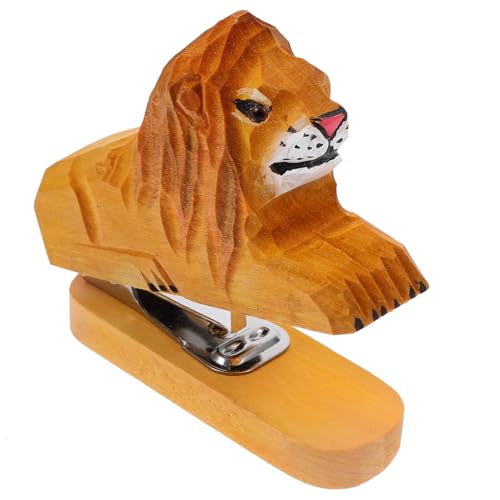 Uonlytech Grapadora Animal de Madera para Oficina y Decorativo Herramienta de Engrapado de Durabilidad para Oficina