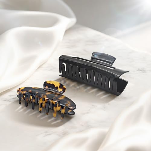 Pinzas para cabello grandes YIERSO Acetato 2 piezas miniatura 7
