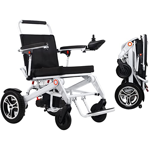 Broobey Lightweight Electric Wheelchairs For Adults With 2 Batteries, Folding Portable Power Wheelchair Weight Only 52Lbs, Motorized Wheelchairs For Seniors Support 220Lbs #TOP2