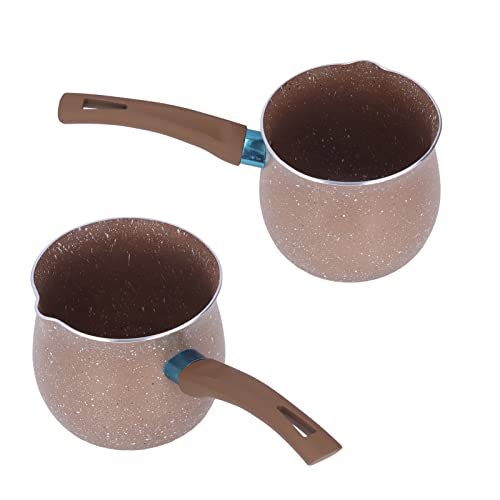 Melkpan, Mini Koffiepot Duurzaam Eco-vriendelijk Rookloos Compact voor Keuken(bruin) - Image 4