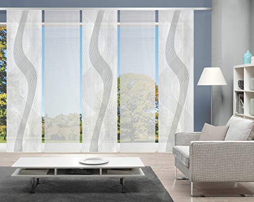 VISION S 5er-Set Schiebegardinen VALESI