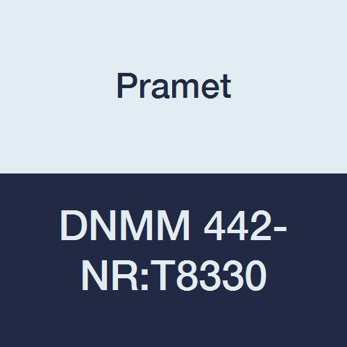 DNMM 442-NR:T8330 Carbide Multi-Material (P30,M25,K30) Indexable Turning Insert, Negative, Heavy Roughing, 0.031" Radius, PVD, 55 Degree Diamond, Gold (Pack of 10)