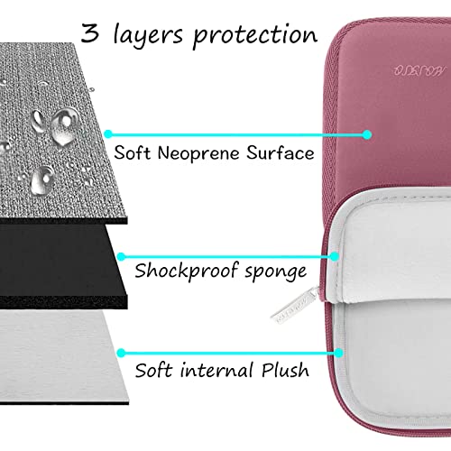 Image of MOSISO Laptop Case 16 inch, 15-15.6 inch Laptop Sleeve Bag Compatible with MacBook Pro 16 inch, HP, Acer, Dell, Lenovo, ASUS Notebook, Neoprene Computer Sleeve Bag with Small Case, Dusty Rose