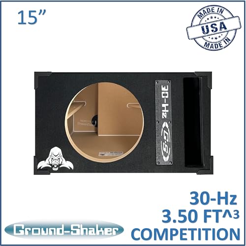 Image of 30HZ Reinforced Competition Single Ported Sub Box Sub Woofer Enclosure Speaker Box Car Audio Subwoofer Ground Shaker Box Ground-Shaker (Gorilla White, 15 inch)