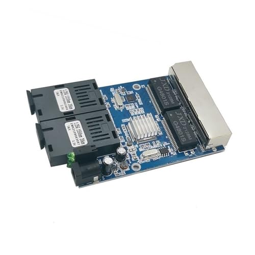 KAHDGSS Gigabit Fiber Switcher 4 RJ45 UTP Gigabit Fiber Optically Media Converter 4 RJ45 Ethernet Board Replacement Networking Switcher Transceiver