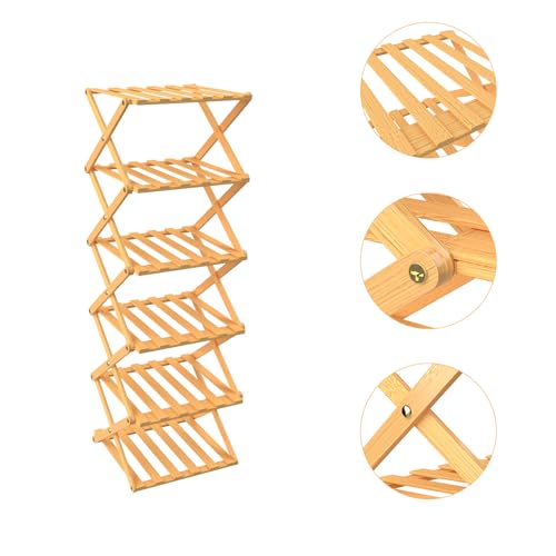 Meuble chaussure vertical et étagère de rangement d'angle peu encombrante - 8