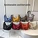 Quantifyn Crossbody Bag, Naturaltly Crossbody Bag, Strap Zipper Pockets Divider inside, Fashion Plain Color Nylon Hobo Bag (Black)