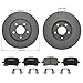 Goodyear Brakes PRK47708F | Front Brake Kit with Pair (2) of AntiOx Coated Brake Rotors and Ceramic Brake Pads fits Chevrolet HHR 10-08, Malibu 12-04; Pontiac G6 10-05; Saturn Aura 09-07, Ion 07-04
