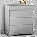 Delta Children Sutton 3 Drawer Dresser with Changing Top, Grey