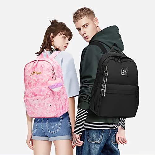 Caran·y Girls Backpack For Kid In Waterproof Elementary Large Space Love Decoration Starry Pattern School Bookbag Boys Girls Fit Over 6 Years Old Girls Book Bag（Pink） #TOP4