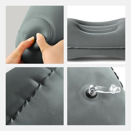Travesseiro Inflável Ergonômico Confortável Compacto Leve Ajustável Ideal Para Viagens Descanso Alív
