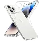 Supdeal Coque Crystal Clear pour iPhone 14 Pro, Jamais Jaune avec Protection de la Caméra, Étui Housse de Téléphone Portable Transparente en Silicone Ultra Fine et Légère, 6,1', Transparent