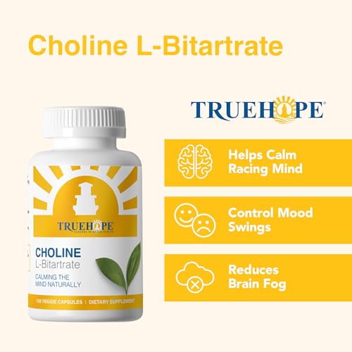 Truehope Choline L-Bitartrate Brain & Liver Support Supplement – High Absorption from Natural Bitartrate Form | Cognitive Function & Memory | 120 Capsules — view 3