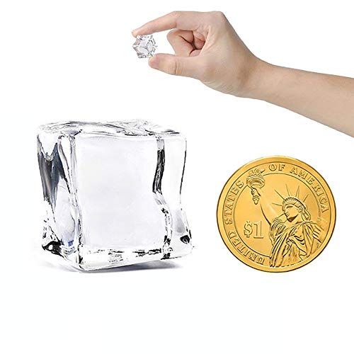 Cubos de hielo falsos acrílicos transparentes 20mm 50 piezas miniatura 6