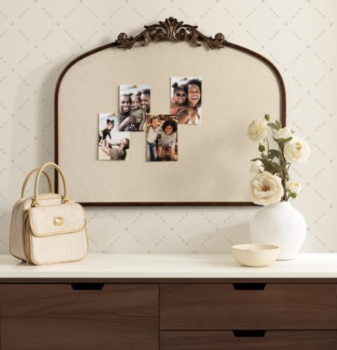 Image of Kate and Laurel Arendahl Vintage Ornate Framed Wide Arch Pinboard for Wall