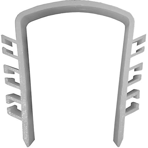 LTG PRO 12 Pcs Fence Panels Noise Stoppers – Garden Fence Wind Anti-Rattling Clips – Durable Plastic Wedges for Concrete Slotted Posts – Easy Installation (Light Grey)