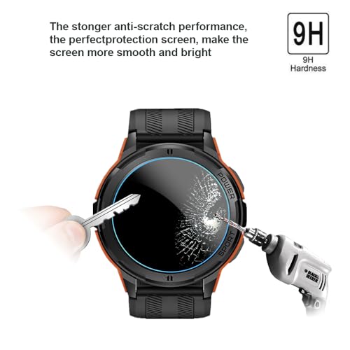 MIHENCE Screen Protector for BT10 / C25 1.43 Inch Smartwatch Film, 9H Anti-Scratch Tempered Glass Film - Image 3