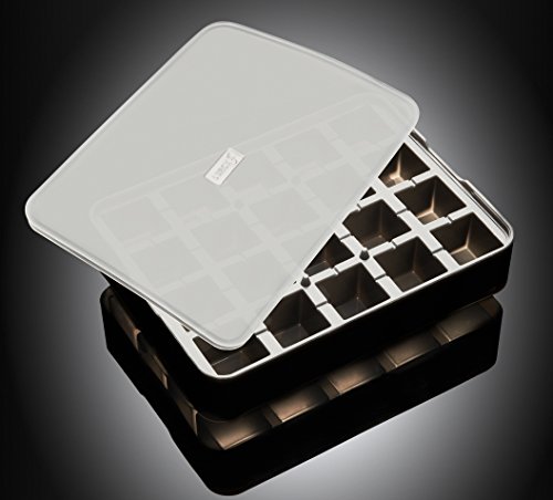 Lurch 240705 Ice Former Cubes/Eisbereiter aus 100% BPA-freiem Platin Silikon mit Deckel für 20 Eiswürfel (3 x 3 cm), schwarz… – Ansicht 3