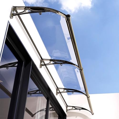 Auvent de porte en polycarbonate autonettoyant doté d'un toit résistant aux intempéries