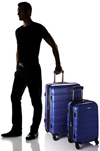 Rockland Melbourne Hardside Expandable Spinner Wheel Luggage, Blue, 2-Piece Set (20/28) #TOP5