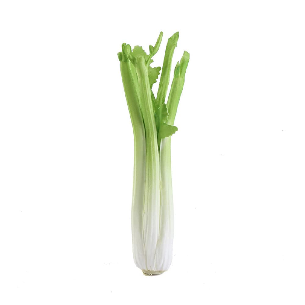 Ulalaza 2 PCS Verduras Falsas Artificiales realistas Simulación Realista Espuma Decorativa Simulación de Alimentos Juego de apio imitación para la decoración de la Fiesta de la Cocina del hogar