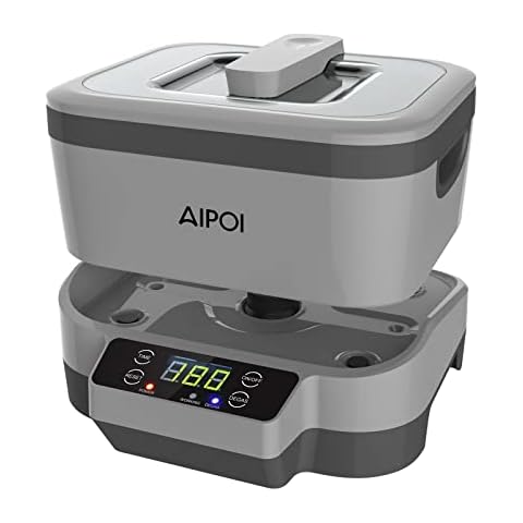 AIPOI Ultrasonic Cleaner 1200ML, Detachable Ultrasonic Cleaning Machine with Touch Button, Ultrasound Bath for Cleaning Jewelry, Ring, Necklace, Silver, Glasses, Watch Chain, Dentures, Parts Cover