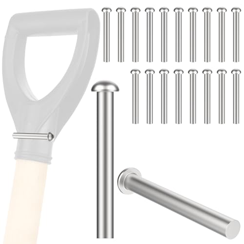 BaYiToo 20 Pcs Rivets for Spade Handle, 304 Stainless Steel 50x6mm Half