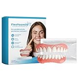 Silikon Zahnprothese Set, Reline Denture Set, Zahnersatz Prothese Komplett Männer & Frauen, Prothesen Unterfütterung Gebiss, Kosmetische Zähne Temporäre Prothesen für Eine Schnelle Orale Verschönerung