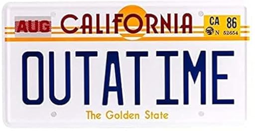 OPO 10 - Réplica de la Placa de Metal del Coche Delorean Time Machine de la película Back to The Future Outatime (62) | Ya disponible en tu tienda friki favorita! En mundofriki.es!
