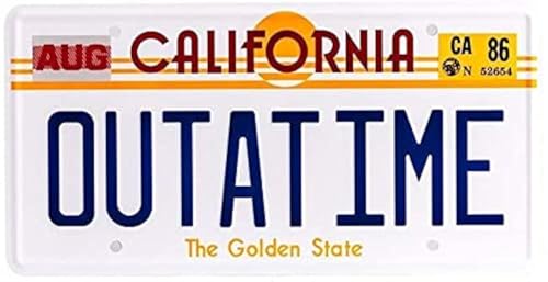 OPO 10 - Réplica de la Placa de Metal del Coche Delorean Time