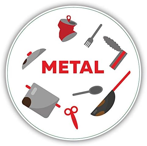 Metal Trash Can Recycle Compost Kitchen Recycling Vinyl Sticker Car Bumper Decal