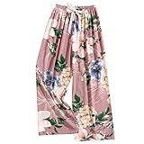 pantalon fluide femme：Ce pantalon de pyjama à jambes larges convient à de nombreuses occasions : au quotidien, pour des sorties décontractées, un look streetwear, des rendez-vous, des soirées, des vacances, la plage, pour se détendre à la maison, et même pour le yoga ou d'autres activités. Les couleurs sont grand teint, ce qui permet à ce joli pantalon de pyjama pour femme de conserver son aspect neuf.