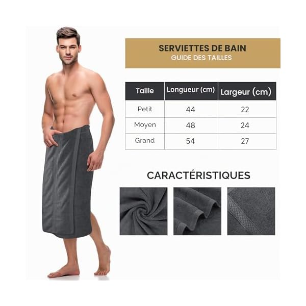 Utopia Towels - Lot de 4 Serviettes de Bain (69x137 cm) - 100% Coton filé à l'anneau, séchage Rapide, très absorbantes, Douces au Toucher, parfaites pour Un Usage Quotidien - Gris