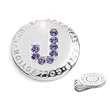 Elixir Golf Crystal Initial Golf Ball Marker with Hat Clip