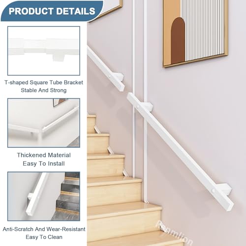 Rampe d'escalier blanche pour terrasse et entrée extérieure design - 3