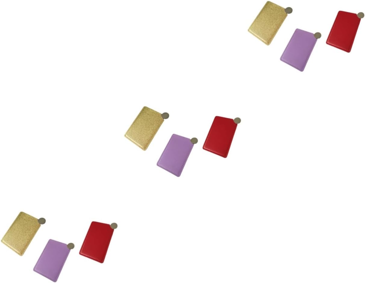 BESTYASH 9pcs Portable Stainless Steel Makeup Mirror High Definition Handheld Cosmetic Mirror Random Colors for Purse Pocket and Travel Use