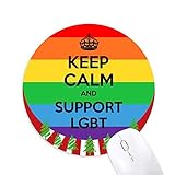 Schwule Lesben Transgender Bisexuelle Flag LGBT Rundgummi Maus Pad Weihnachtsdekoration