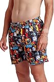 Star Wars Bañador Comic Style de Hombre en Poliéster con Cinturilla Elástica, Cordón, Bolsillos Laterales, Bolsillo Trasero y Forro Interior Veraniego Multicolor Talla M