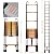 EvaStar 12.5FT Telescoping Ladder, Aluminum Lightweight Extension Ladder w/Hooks & Stabilizers, 330lbs Capacity Collapsible Ladders, Extension Telescopic Ladder for Home, Outdoor, RV - Orange & Black