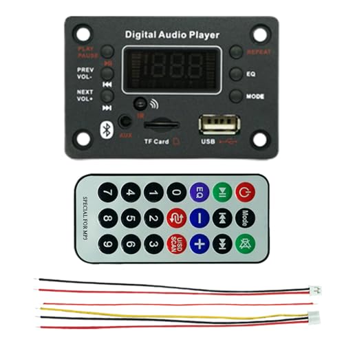 Xvilmaun Placa Receptora de Audio MP3,Placa Receptora de Sonido para Automóviles | Componentes Electrónicos Estables Sin Pérdidas para Principiantes Y Expertos