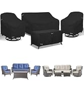 ANartcle Patio Furniture Covers 4 Piece Set, 600D Waterproof Heavy Duty Outdoor Furniture Covers,...