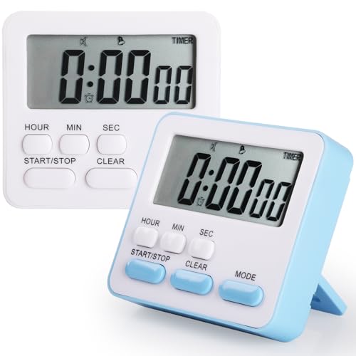 Simpeak Minuteur de Cuisine, Timer avec Grand écran LCD, Minuteur Enfant Apprentissage avec Compte...