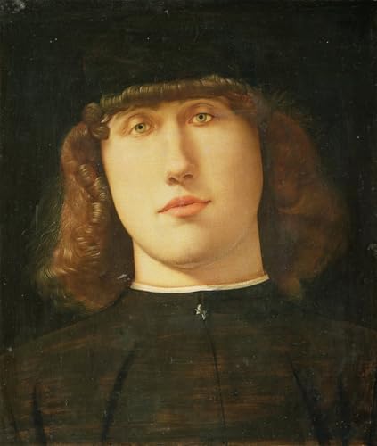 Toile peinture murale portrait d'un jeune homme de 60x90cm pour décoration de salon