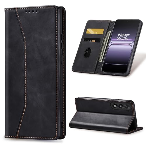 KIOTROUO Coque pour OnePlus Nord 5 [Porte Cartes], Étui Portefeuille en Cuir PU Housse, Stand Réglable et Protection Antichoc Magnétique Fonction Flip Case pour One...