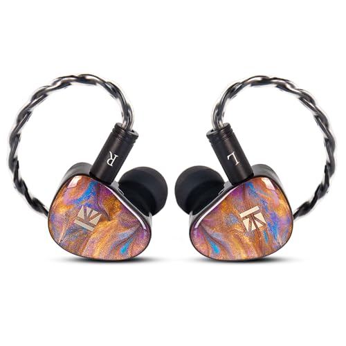 KEEPHIFI KBEAR KB02 Monitor in ear para músicos,Auriculares IEM con cable con conducción ósea de pieza elástica y diafragma chapado en berilio DD Hybrid,Bajo fuerte,Auriculares DJ para escenario,Voces