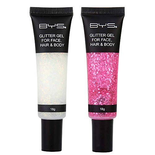 BYS Glitter Gel For Face, Hair and Body - 2 Pack, Fairy Tale